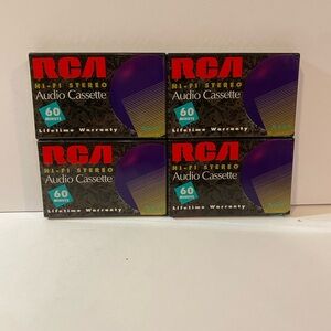 Audio Cassette Tapes - Black and Purple